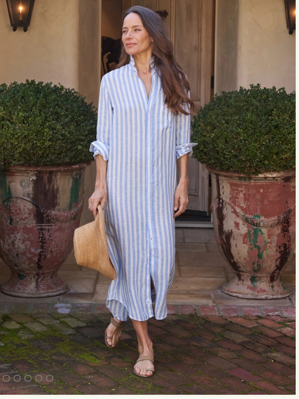Frank & Eileen Rory Maxi Linen Shirt Dress